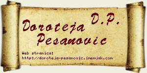 Doroteja Pešanović vizit kartica